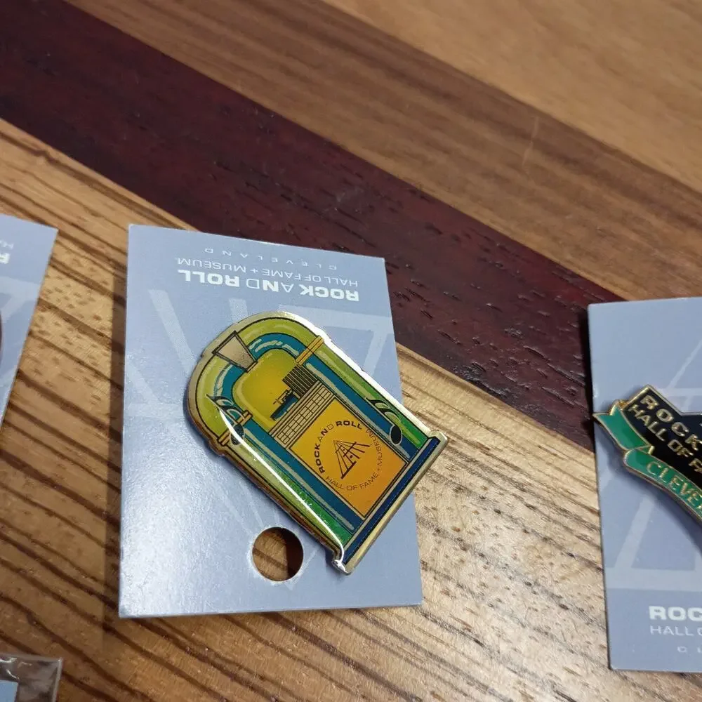 Set of Ten (10) Rock and Roll Hall of Fame Pins Guitar Juke Box